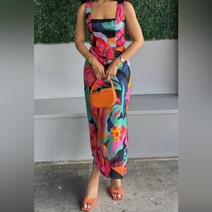 Vici - Colorful Floral set - Top & Skirt